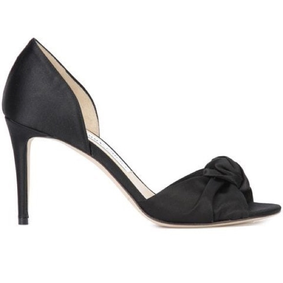 SALE🎉Jimmy Choo Black Kitty Knotted Satin D'orsay - Picture 7 of 8